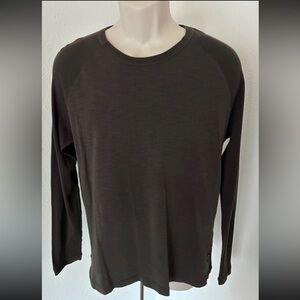 HUGO BOSS Mens Slim Fit Long Sleeve Brown Logo Top Shirt Sweater Sz XL